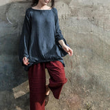 Lantern Sleeve Oversized Cotton Shirt | Lotus dylinoshop