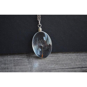 Dandelion Seed Glass Necklace dylinoshop