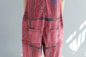 Red Tribal Plus Size Overall Buddha Trends