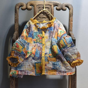 New Age Hippie Patchwork Blouse Buddha Trends
