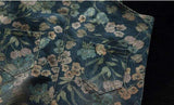 Artsy Floral Denim Overall Dress dylinoshop