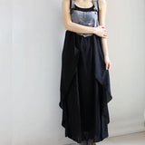 Black & Blue Long Denim Overall Dress dylinoshop