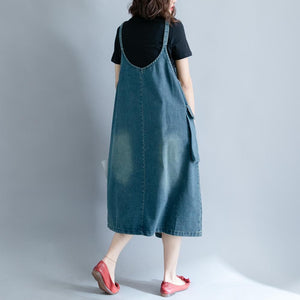 Loose Denim Overall Dress dylinoshop