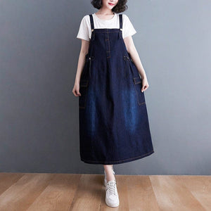 Daniella Oversized Denim Overall Dress dylinoshop