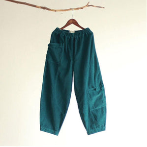 Loose Corduroy Pants With Pockets dylinoshop