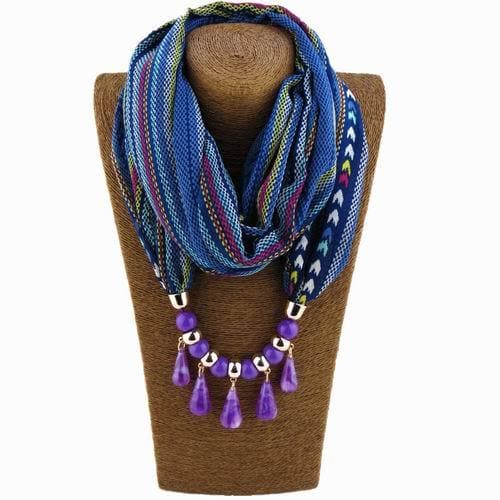 Tribal Beaded Scarf Necklace Buddha Trends