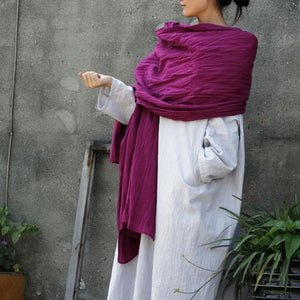 Oversized Long Cotton Scarf Buddha Trends