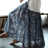 Floral Retro Linen Skirts dylinoshop