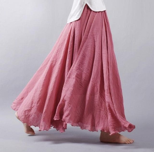 Flowy and Free Chiffon Maxi Skirt dylinoshop