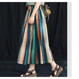 Pure Vintage Striped Skirt Buddha Trends