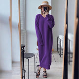 Long Sleeve Oversized Sweater Dress dylinoshop
