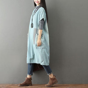 Color Block Denim T-shirt Dress dylinoshop