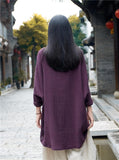 Calm Aura Cotton Linen Shirt  | Zen dylinoshop