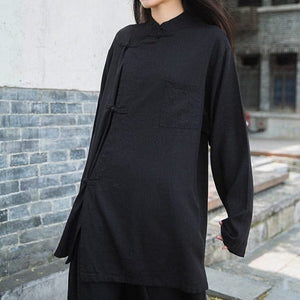 Minimalist Cotton & Linen Blouse | Zen Buddha Trends