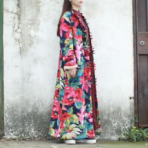 Vintage Floral Trench Coat Buddha Trends