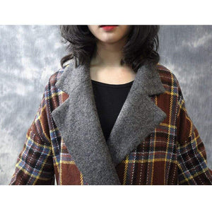 Vintage Plaid Trench Coat Buddha Trends