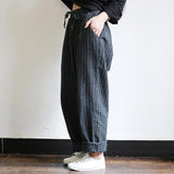 Vintage Striped Oversized Pants Buddha Trends