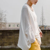 White Oversized Linen Shirt | Lotus Buddha Trends