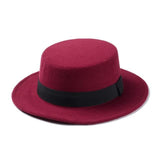 Grunge Flat Boater Style Hat dylinoshop