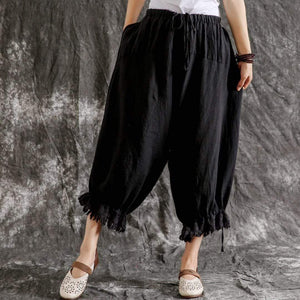 Zen Cotton Linen Fringed Pants | Zen Buddha Trends
