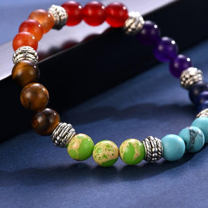 7 Chakras Reiki Healing Stone Bracelet dylinoshop