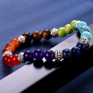 7 Chakras Reiki Healing Stone Bracelet dylinoshop