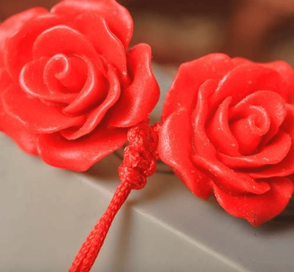 2 Roses Handmade Beaded Bracelet dylinoshop