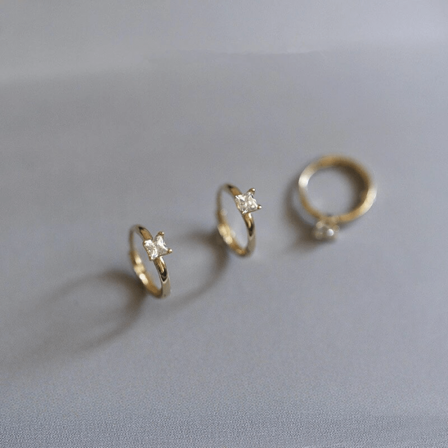 Elena 925 Sterling Silver Huggie Earrings Buddhatrends
