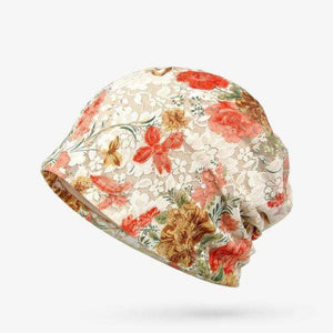 Haley Floral Casual Beanie Hat Buddhatrends