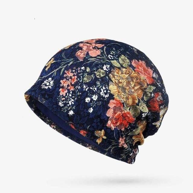 Haley Floral Casual Beanie Hat Buddhatrends