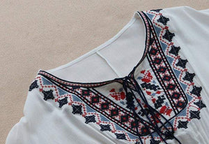Bohemian Embroidered Blouse Buddhatrends