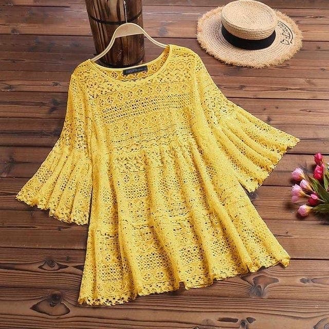 Bohemian Summer Lace Crochet Blouse Buddhatrends