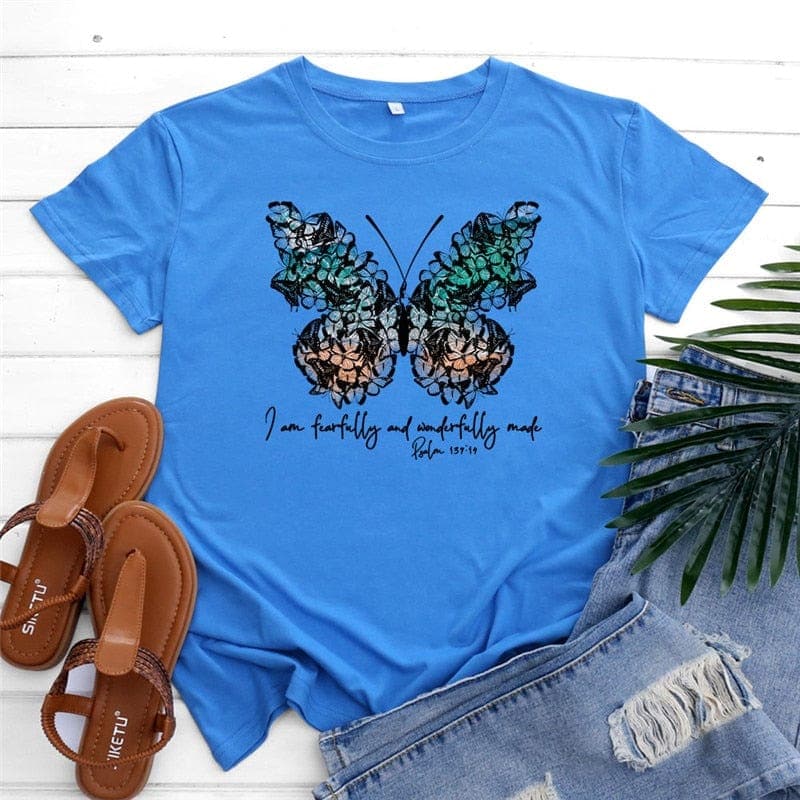 Graphic New Butterfly Printed Top Buddhatrends