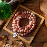 Buddhist Pink Aventurine 108 Mala Beads Buddhatrends