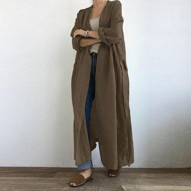 Vintage Casual Long Cardigan Buddhatrends