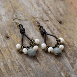 Handmade Pearls & Labradorite Earrings Buddhatrends