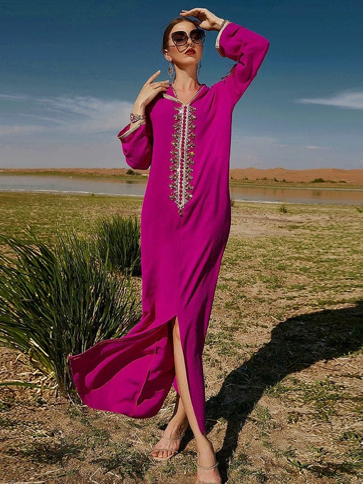 Aaliyah Long Sleeve Abaya Dress | Mandala dylinoshop