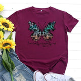 Graphic New Butterfly Printed Top Buddhatrends