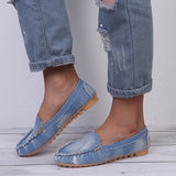 Amber Denim Loafer Shoes Buddhatrends