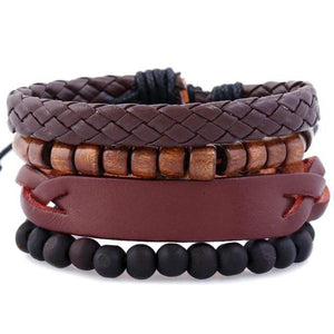 Kirra 4 Pieces Set Leather Bracelet Buddhatrends