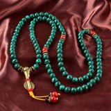 Malachite 108 Japa Mala Necklace Buddhatrends