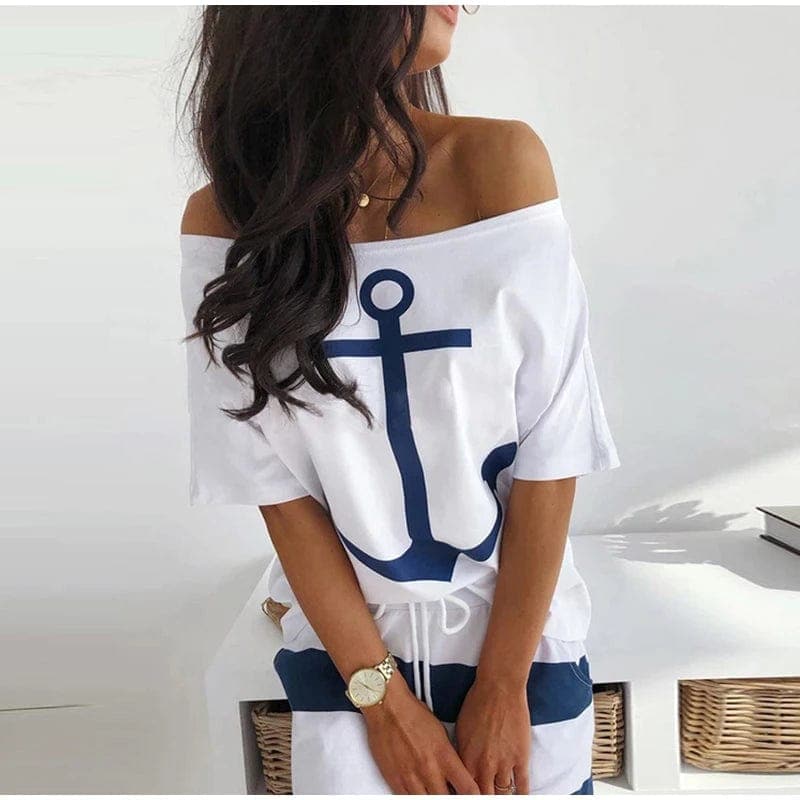 Sailor Anchor Two Piece Set Top + Skirt | OOTD Buddhatrends