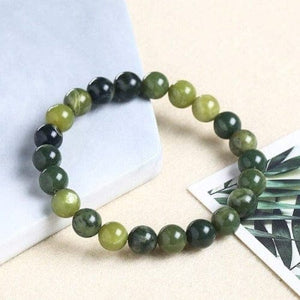 Natural Stone Green Jade Bracelet Buddhatrends