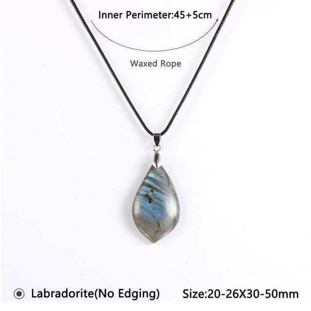 Natural Labradorite Pendant Necklace Buddhatrends