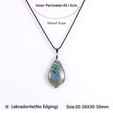 Natural Labradorite Pendant Necklace Buddhatrends