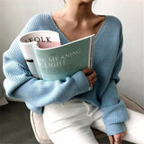 Casual V Neck Sweater Buddhatrends