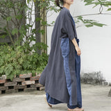 Patchwork Long Cotton Linen Cardigan Buddhatrends