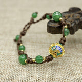 Pisces Handmade Green Chalcedony Bracelet Buddhatrends