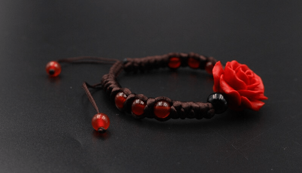 Roses are Red Handmade Braided Bracelet Buddhatrends