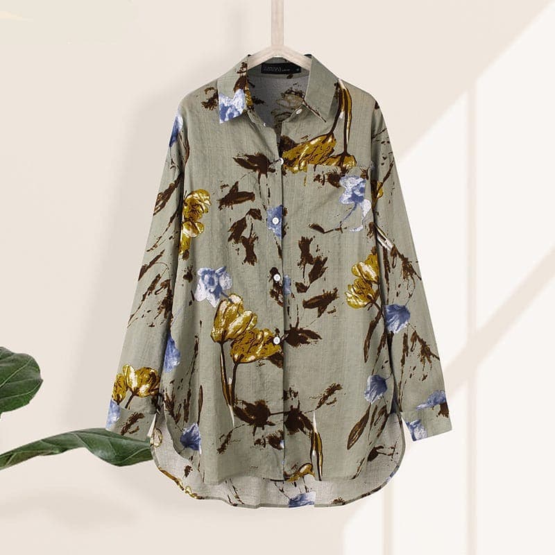 Eliza Loose Nature Inspired Shirt Buddhatrends